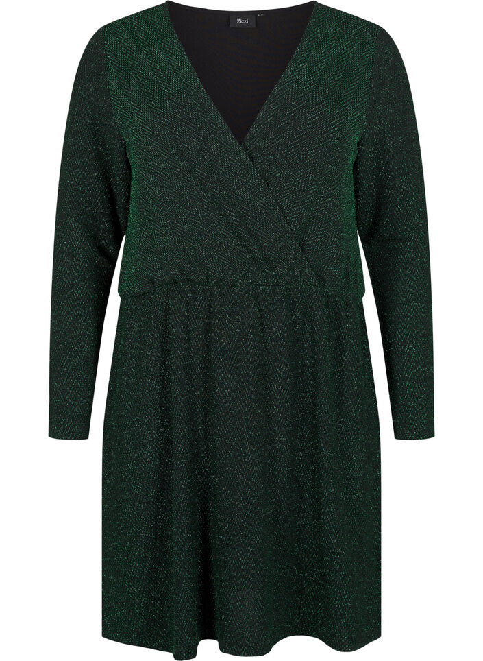 Blyszczaca sukienka w zygzaki, Scarab ZigZagShimmer, Packshot image number 0