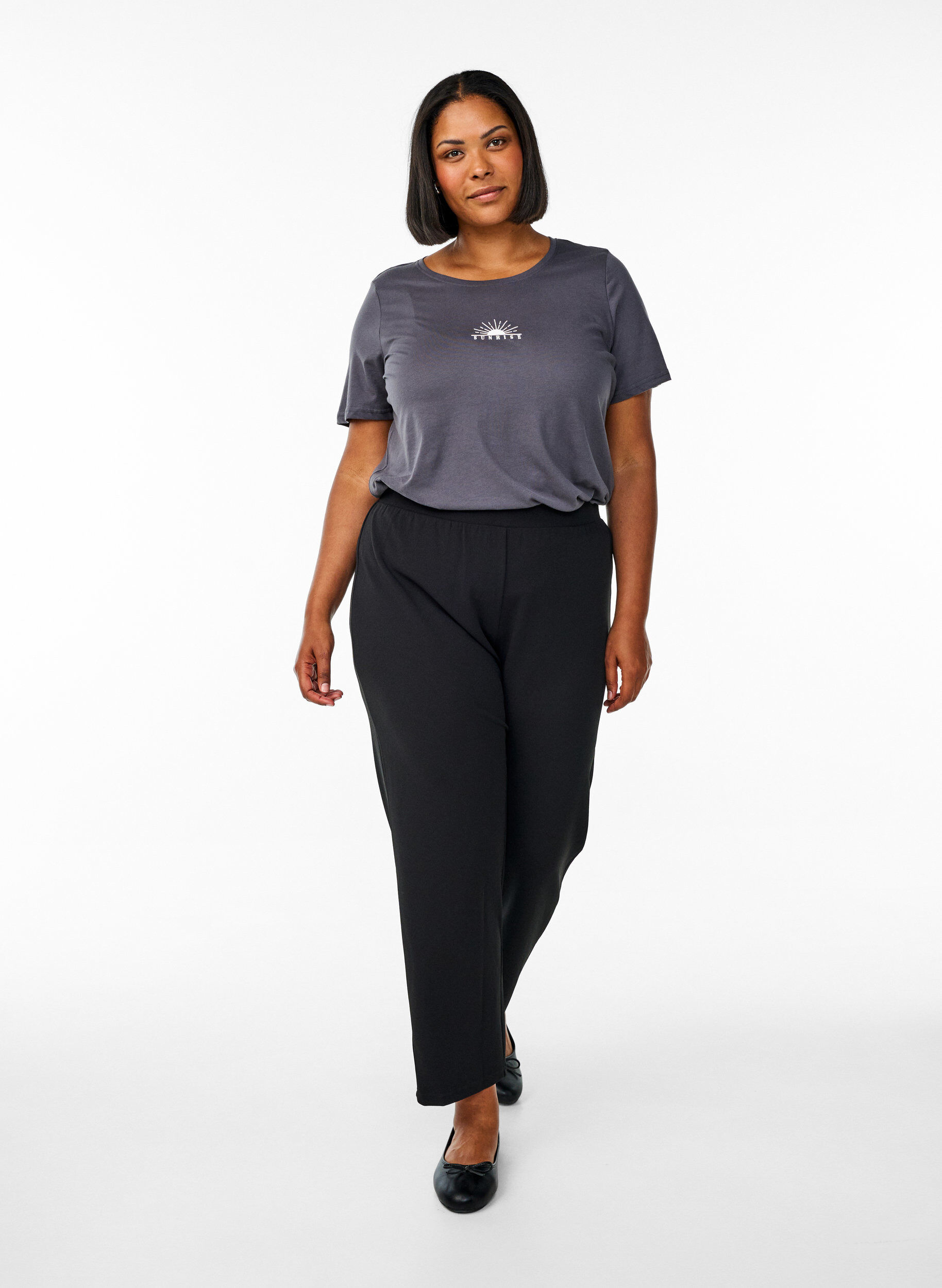 Zizzi FLASH - T-shirt z nadrukiem, Szary, Model image number 1