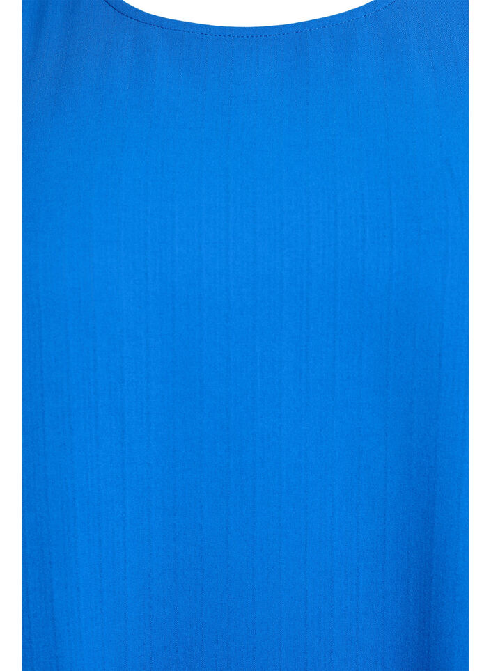 Bluzka z krótkim rekawem i okraglym dekoltem, Niebieskie, Packshot image number 2