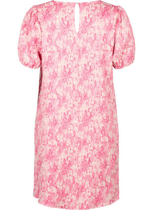 Sukienka z krótkimi bufiastymi rekawami, Chateau Rose AOP, Packshot image number 1