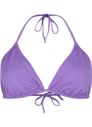 Trójkatna góra od bikini w jednolitym kolorze, Royal Lilac, Packshot image number 0