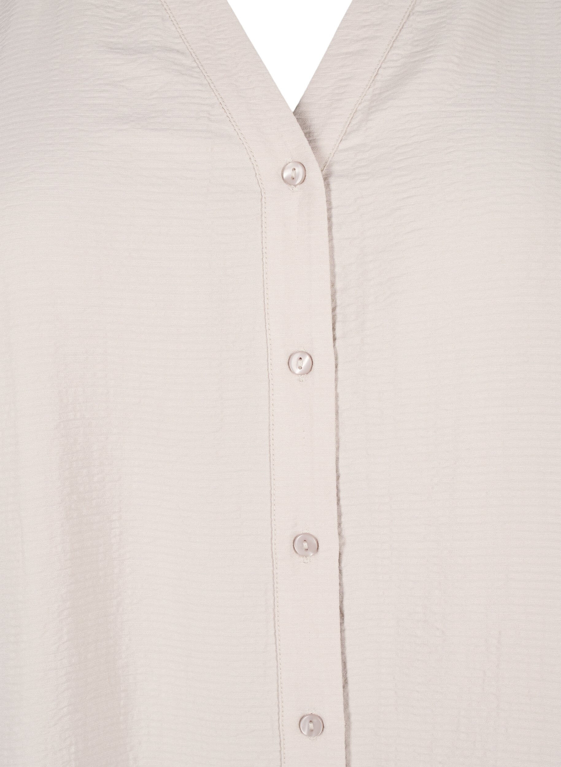 Zizzi Wiskozowa bluzka koszulowa z rekawami 3/4, Chateau Gray, Packshot image number 2