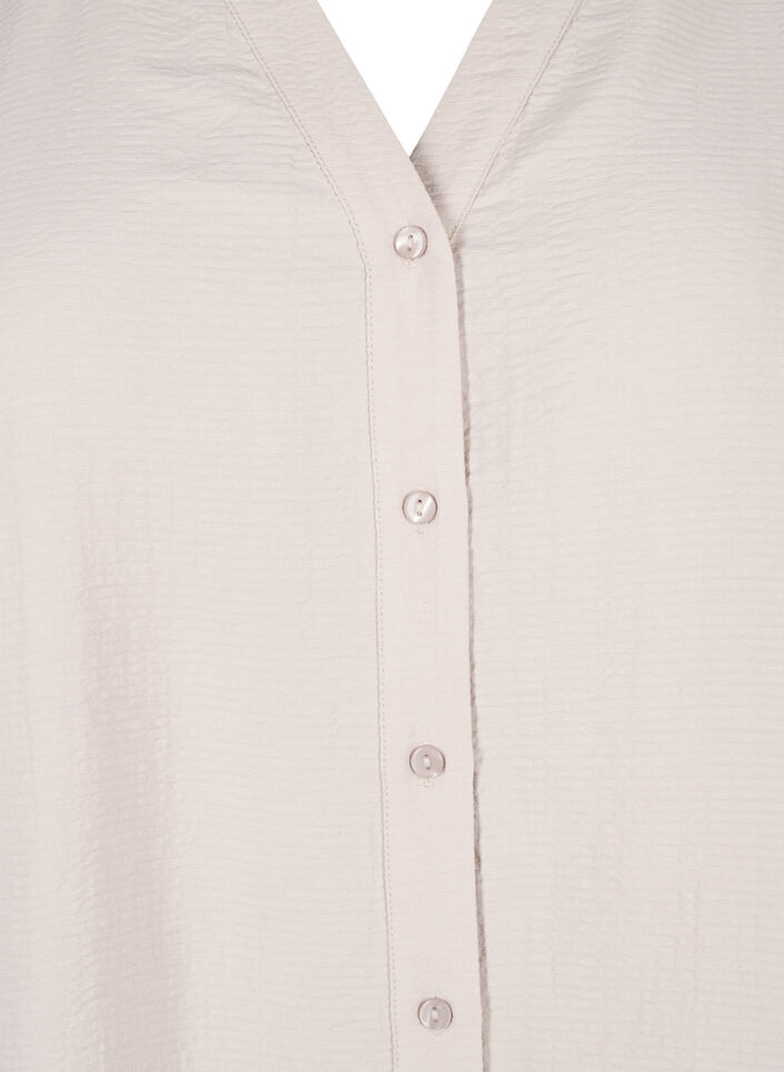 Wiskozowa bluzka koszulowa z rekawami 3/4, Chateau Gray, Packshot image number 2