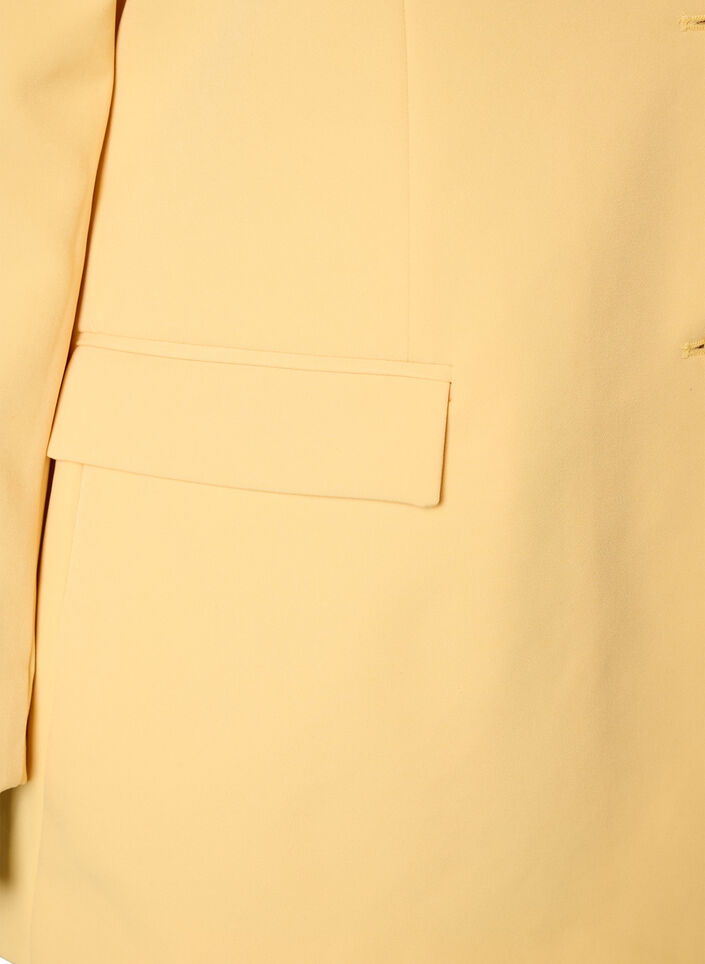 Klasyczny blezer zapinany na guziki, Ż&oacute;łty, Packshot image number 3