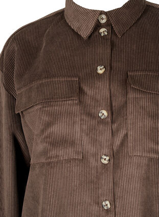 Aksamitna koszula z dlugimi rekawami i kieszeniami na klatce piersiowej, Java, Packshot image number 2