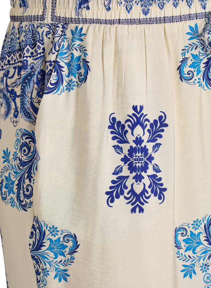 Spodnie wzorzyste, szerokie, 9991, Packshot image number 2