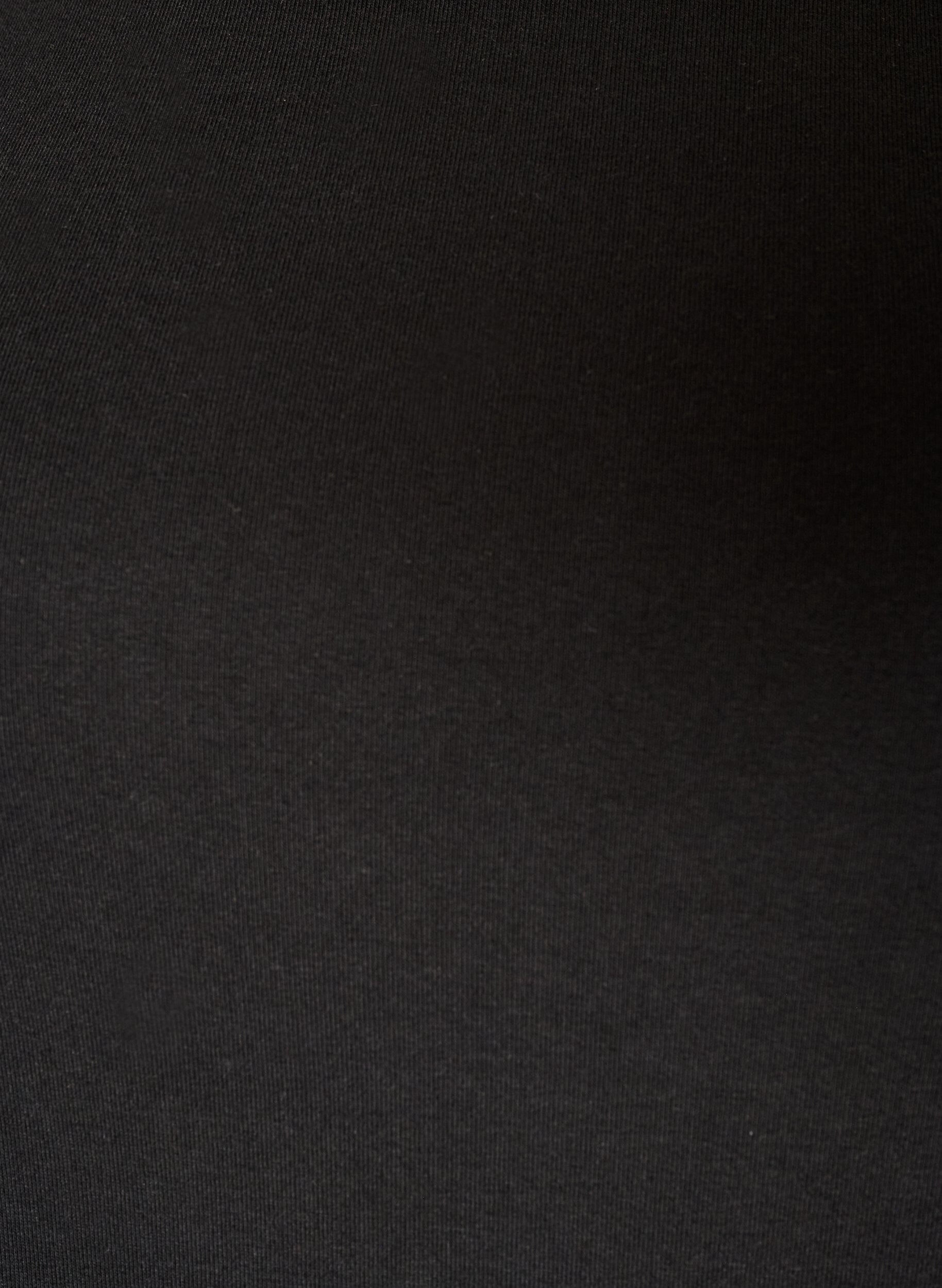 ZizziBasicowy T-shirt z dekoltem w l&oacute;dke i rekawami 3/4, Czarne, Packshot image number 2