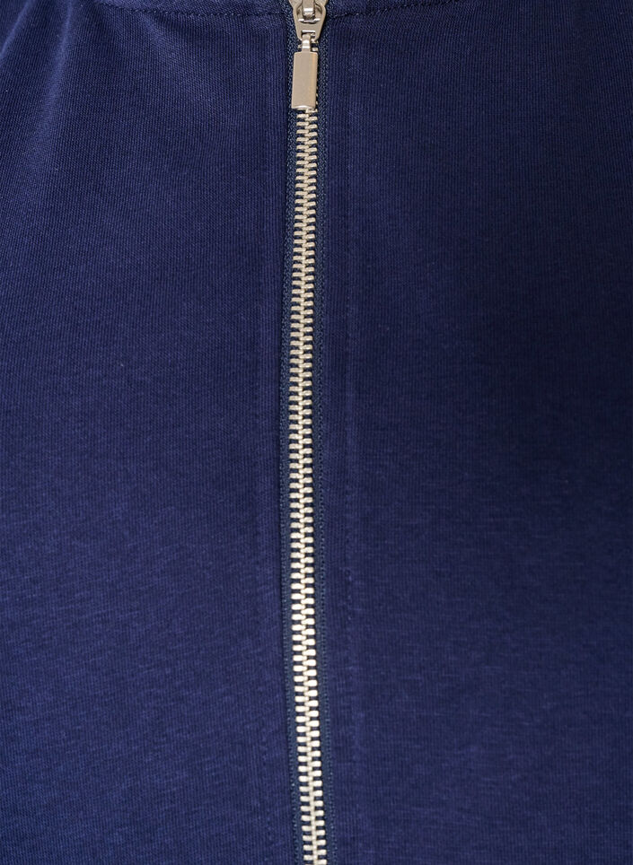 Kardigan dresowy z kapturem i kieszeniami, Niebieskie, Packshot image number 2