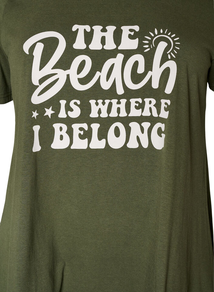 Koszulka w ksztalcie trapezu z okraglym dekoltem, Zielony, Packshot image number 2