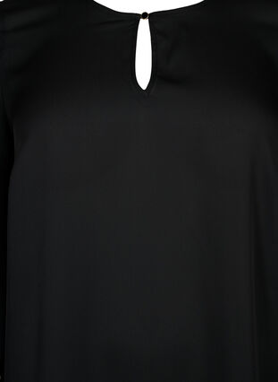 Monochromatyczny top z dlugim rekawem, Black, Packshot image number 2