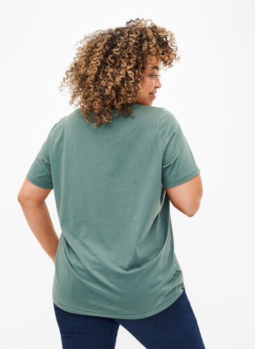 FLASH – koszulka z motywem, Balsam Green Star, Model image number 1