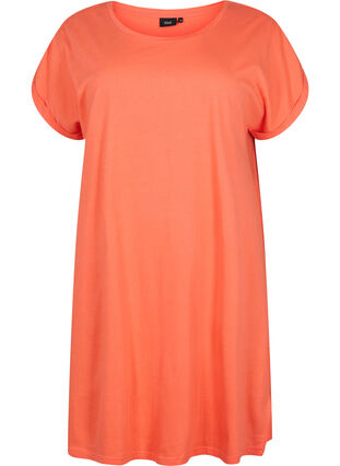 2-pack bawelniana sukienka z krótkimi rekawami, Living Coral / Black, Packshot image number 3
