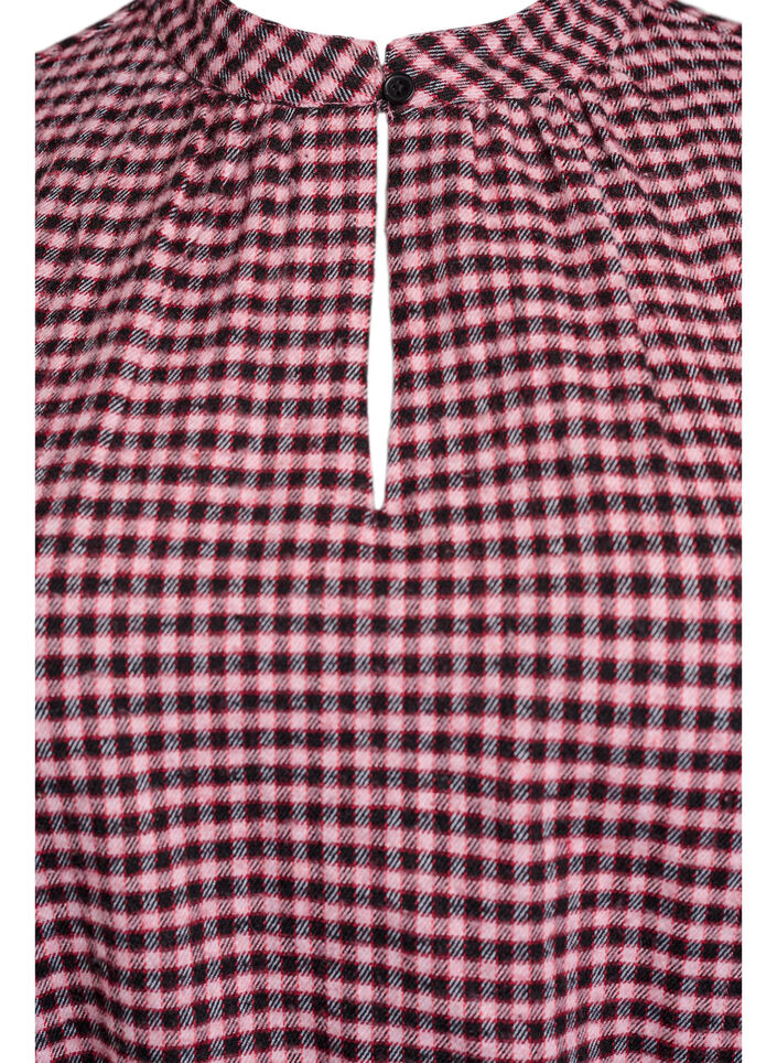 Krótka sukienka w krate z paskiem do wiazania, Czerwony, Packshot image number 2