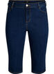 Spodnie capri ze sciagaczem w talii, slim fit, ze stretchowego denimu, Niebieskie, Packshot image number 0