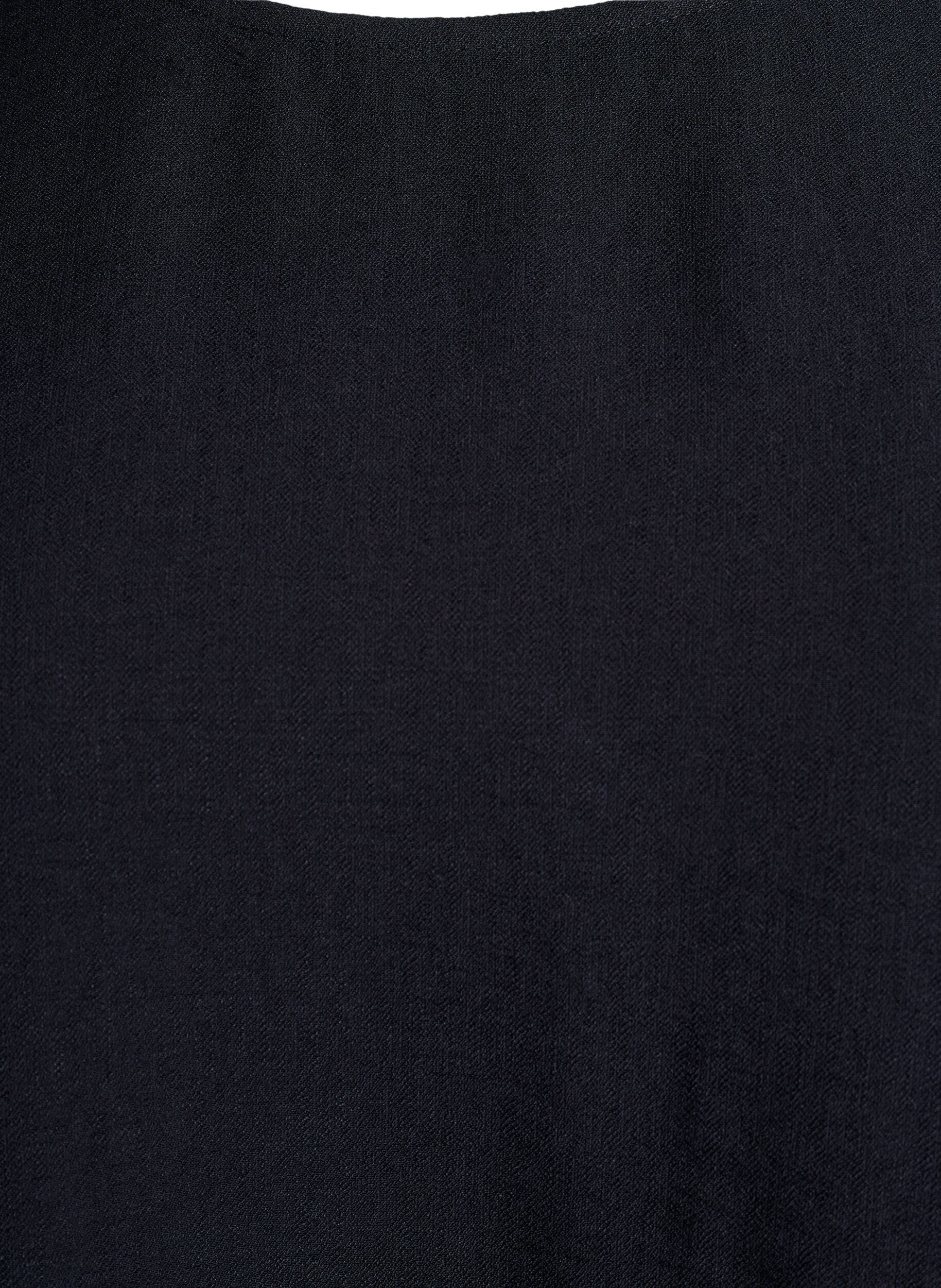 Zizzi Bluzka z wiskozy z rekawem 1/2, Czarne, Packshot image number 2