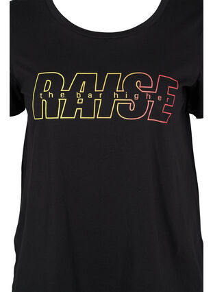 Sportowa koszulka z nadrukiem, Black w. Raise, Packshot image number 2