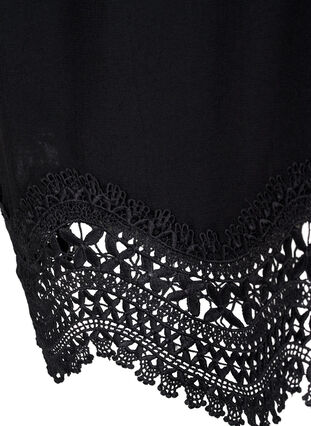 Sukienka z wiskozy z haftowanymi detalami, Black, Packshot image number 3