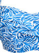 Bikinikowy top z wysci&oacute;lka i nadrukiem, Niebieskie, Packshot image number 2