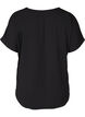 Bluzka z kr&oacute;tkim rekawem i okraglym dekoltem, Czarne, Packshot image number 1