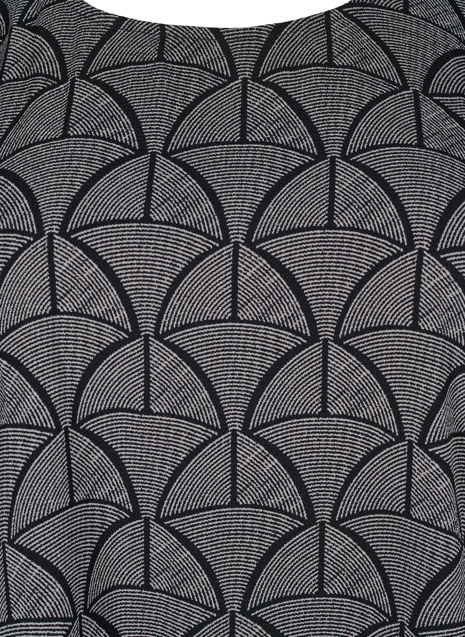 Zizzi Bluzka z kr&oacute;tkim rekawem i kwiatowym wzorem, Black Grey Graphic , Packshot image number 2