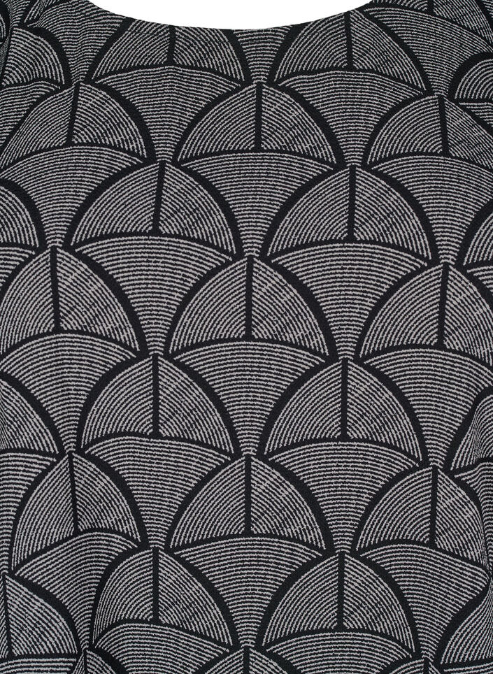 Bluzka z krótkim rekawem i nadrukiem, Black Grey Graphic , Packshot image number 2