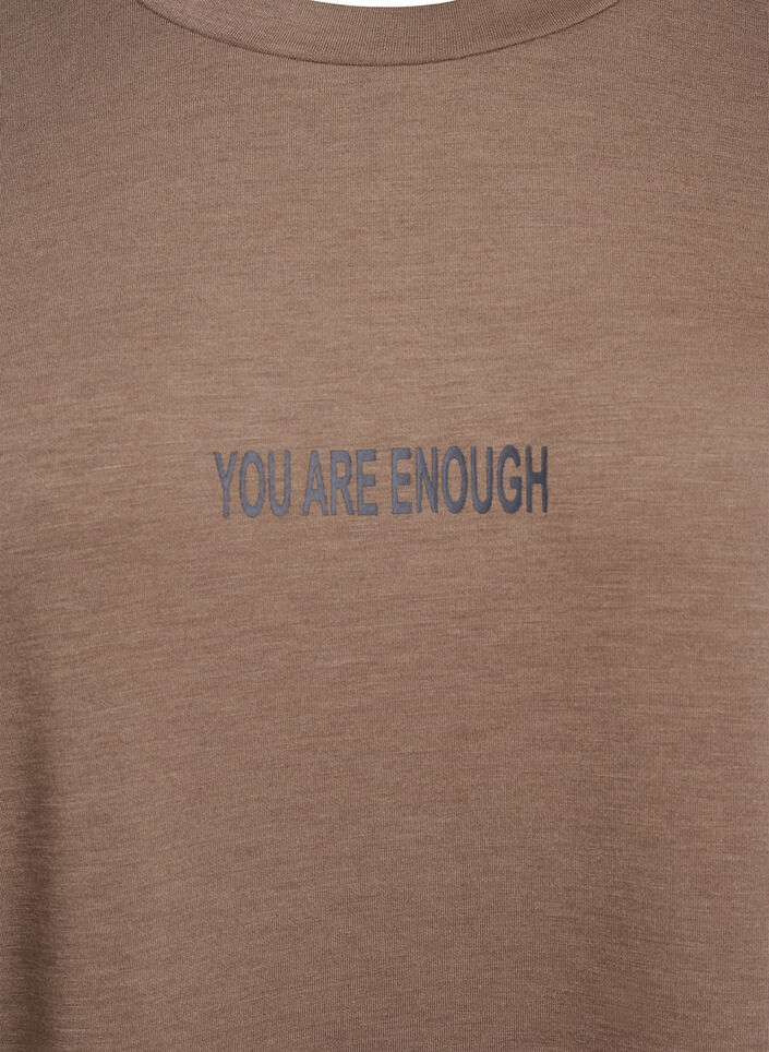 Krótka sukienka dresowa z mieszanki modalu, Fossil , Packshot image number 2