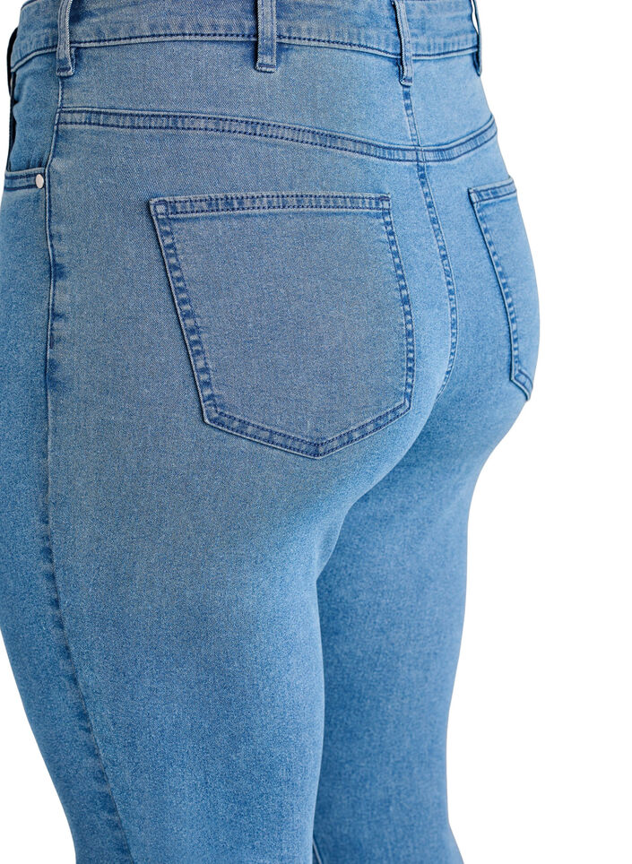 Jeansy super slim z wysokim stanem Amy, Niebieskie, Packshot image number 3