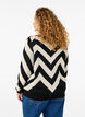 Dzianinowy sweter z golfem i suwakiem, Black Birch Stripe, Model image number 1