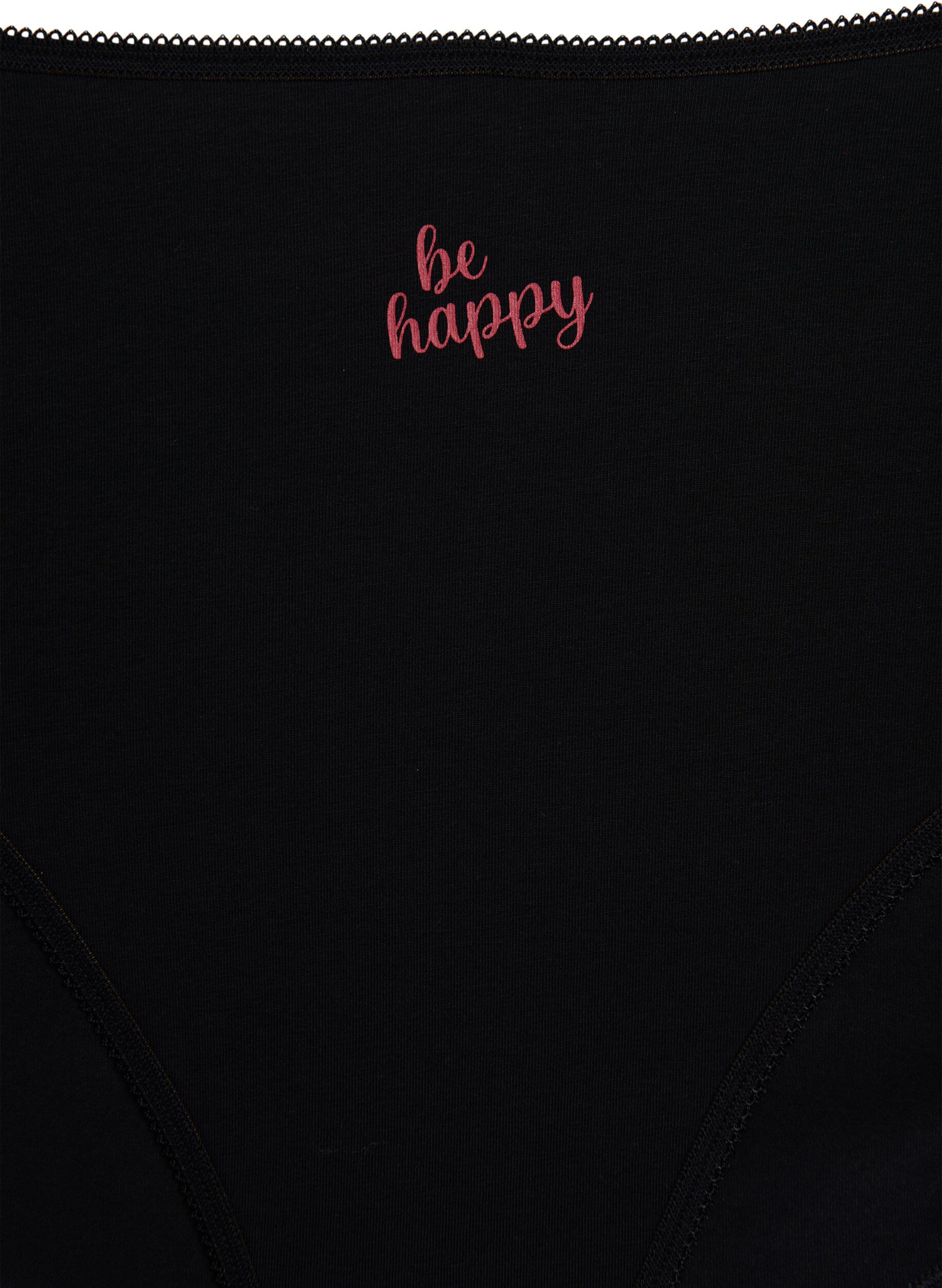 Zizzi  Majtki z regularnym stanem 7-pack, Czerwony, Packshot image number 3