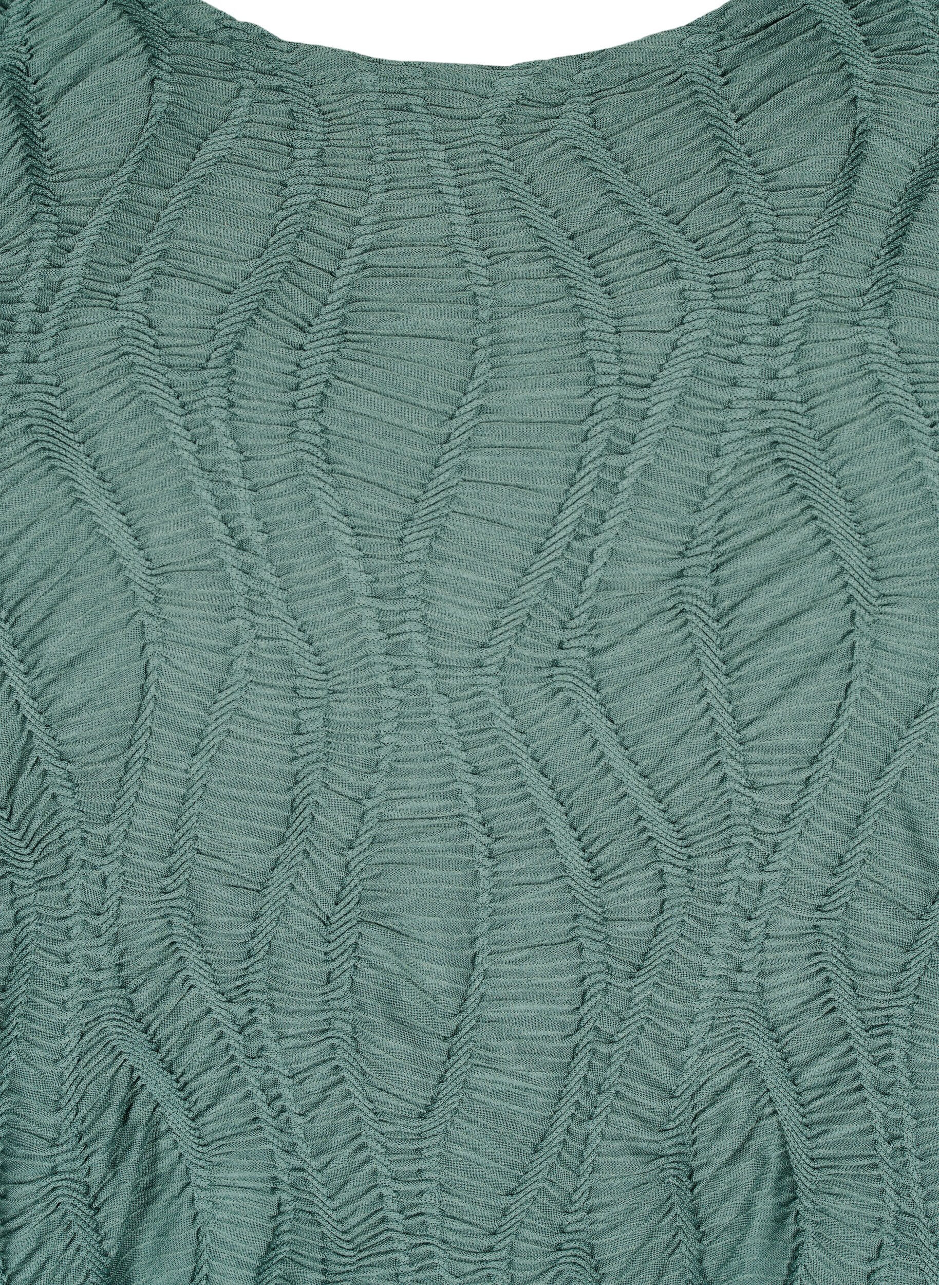 Zizzi Kr&oacute;tka sukienka z faktura i rekawami 3/4, Zielony, Packshot image number 2