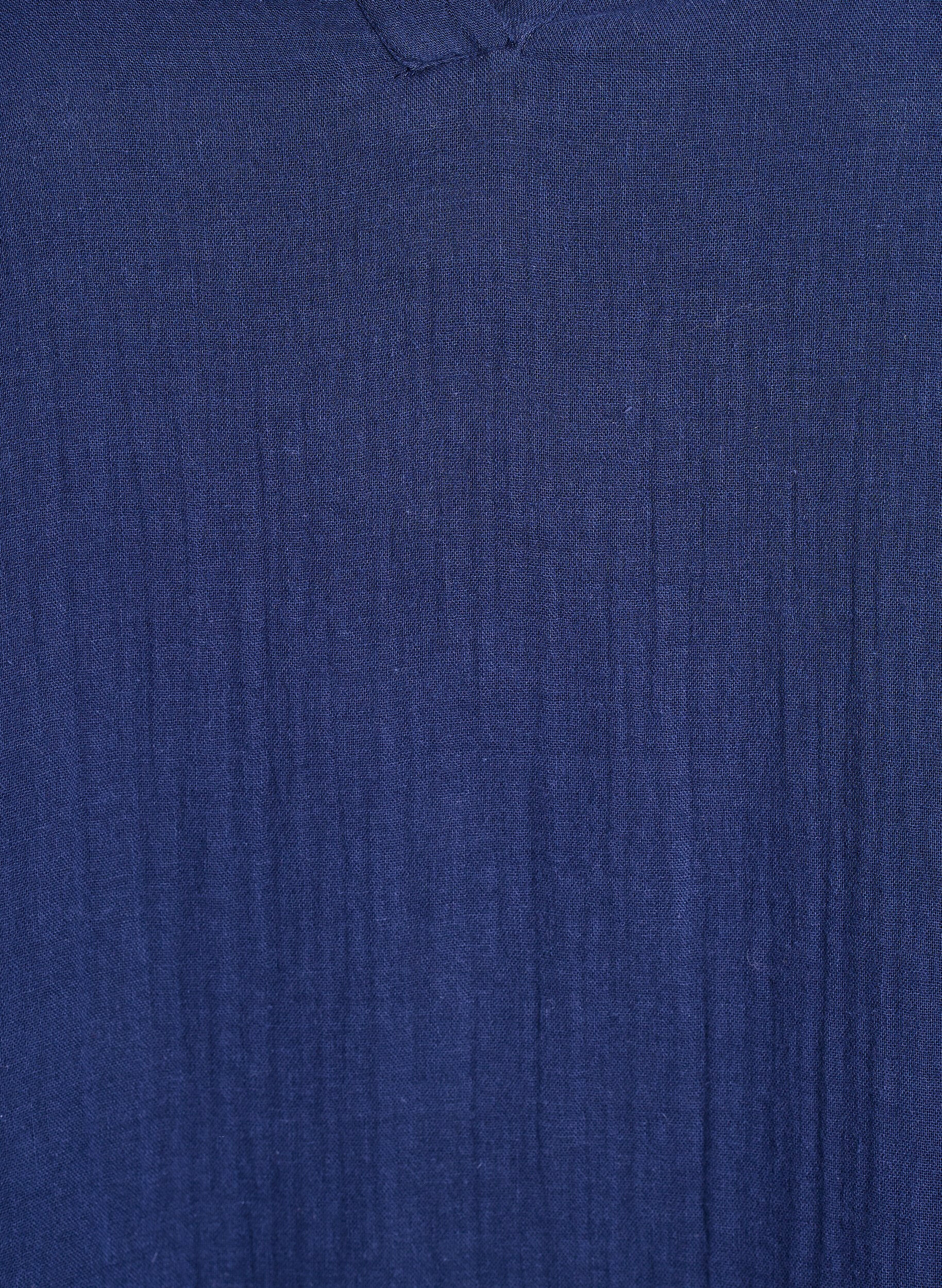 ZizziKr&oacute;tka sukienka o linii A z bawelnianego muslinu, Niebieskie, Packshot image number 2