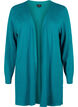 Dzianinowy kardigan z rozcieciem i sciagaczem, Deep Lake Mel. , Packshot image number 0
