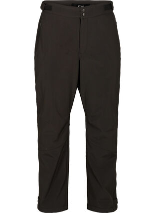 Softshellowe spodnie z regulowanym rzepem, Black, Packshot image number 0