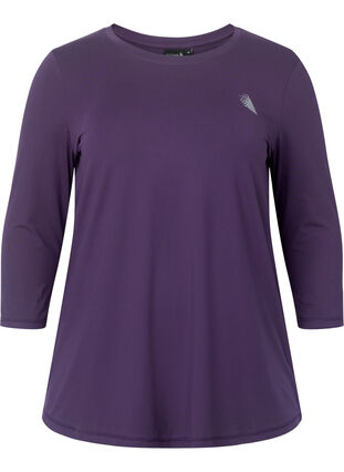 Koszulka do cwiczen z rekawami 3/4, Purple Plumeria, Packshot image number 0