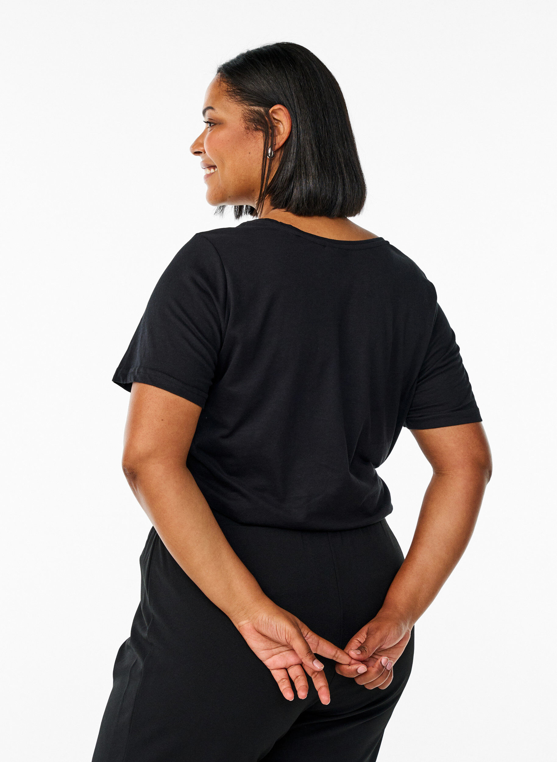 Zizzi FLASH - T-shirt z nadrukiem, Czarne, Model image number 2