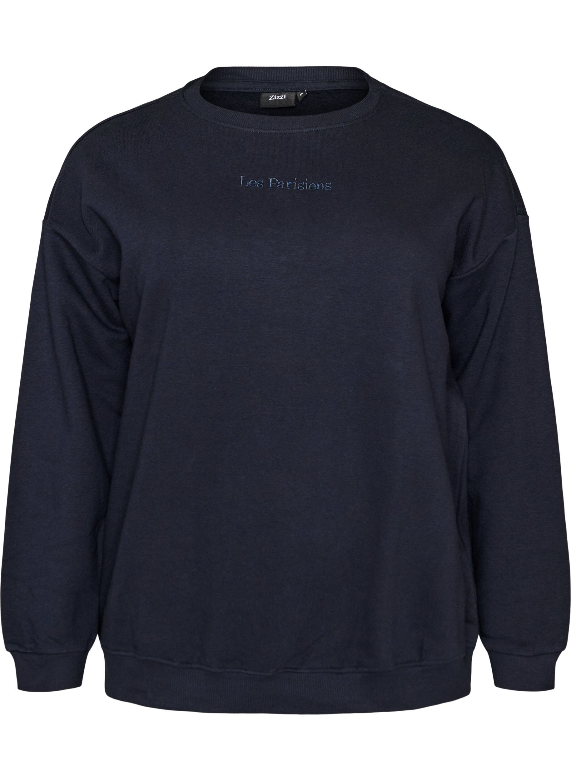 ZizziBluza z nadrukiem tekstowym, Niebieskie, Packshot image number 0