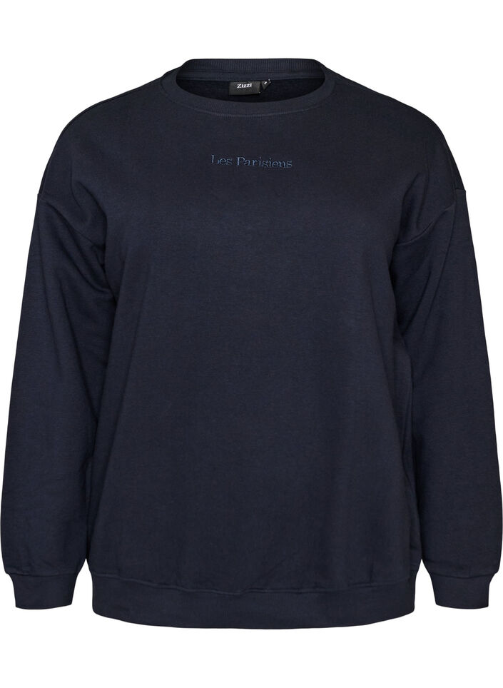 Bluza z nadrukiem tekstowym, Niebieskie, Packshot image number 0