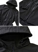 Kurtka softshell z kapturem, Black solid, Packshot image number 4