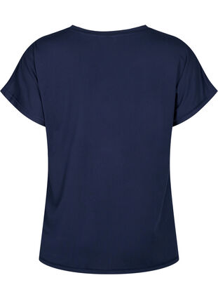 Sportowa koszulka z krótkim rekawem i dekoltem w szpic, Night Sky, Packshot image number 1