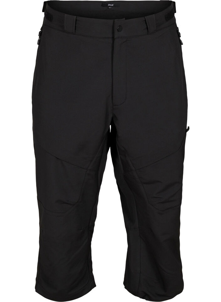 Capri hiking shorts with pockets, Black, Packshot image number 0