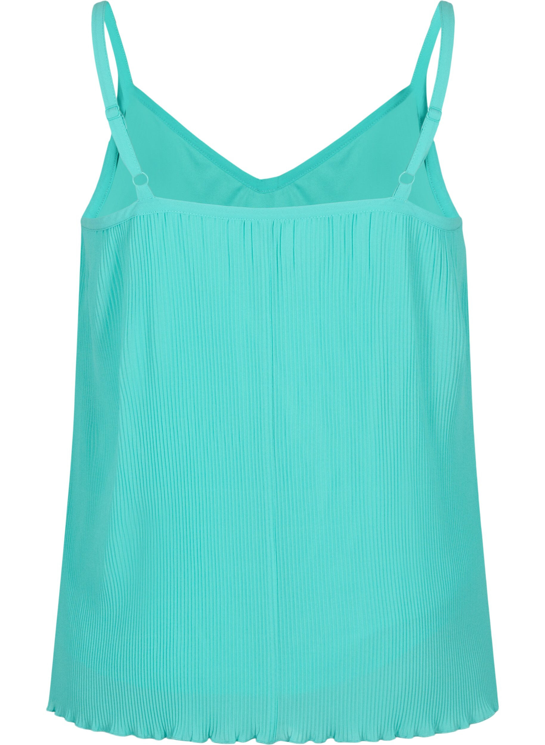 Zizzi Plisowany top bez rekaw&oacute;w, Turquoise, Packshot image number 1