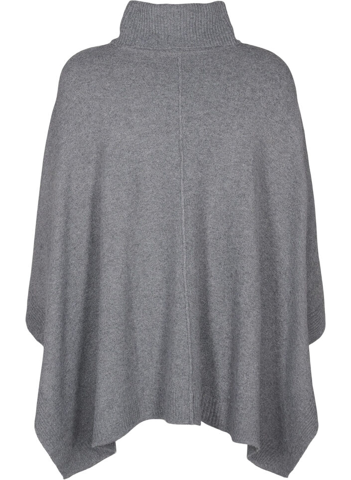 Poncho z golfem, Medium Grey Melange, Packshot image number 1