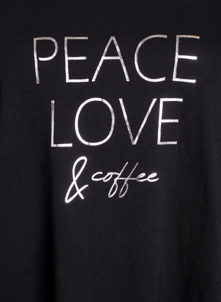 Koszula nocna z kr&oacute;tkim rekawem, wykonana z bawelny organicznej, Czarne, Packshot image number 2