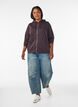 Bluza z kapturem, zamkiem blyskawicznym i kieszeniami, Brązowy, Model image number 1