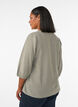 Bluzka z wiskozy w krate z 3/4-sleeves, Zielony, Model image number 2