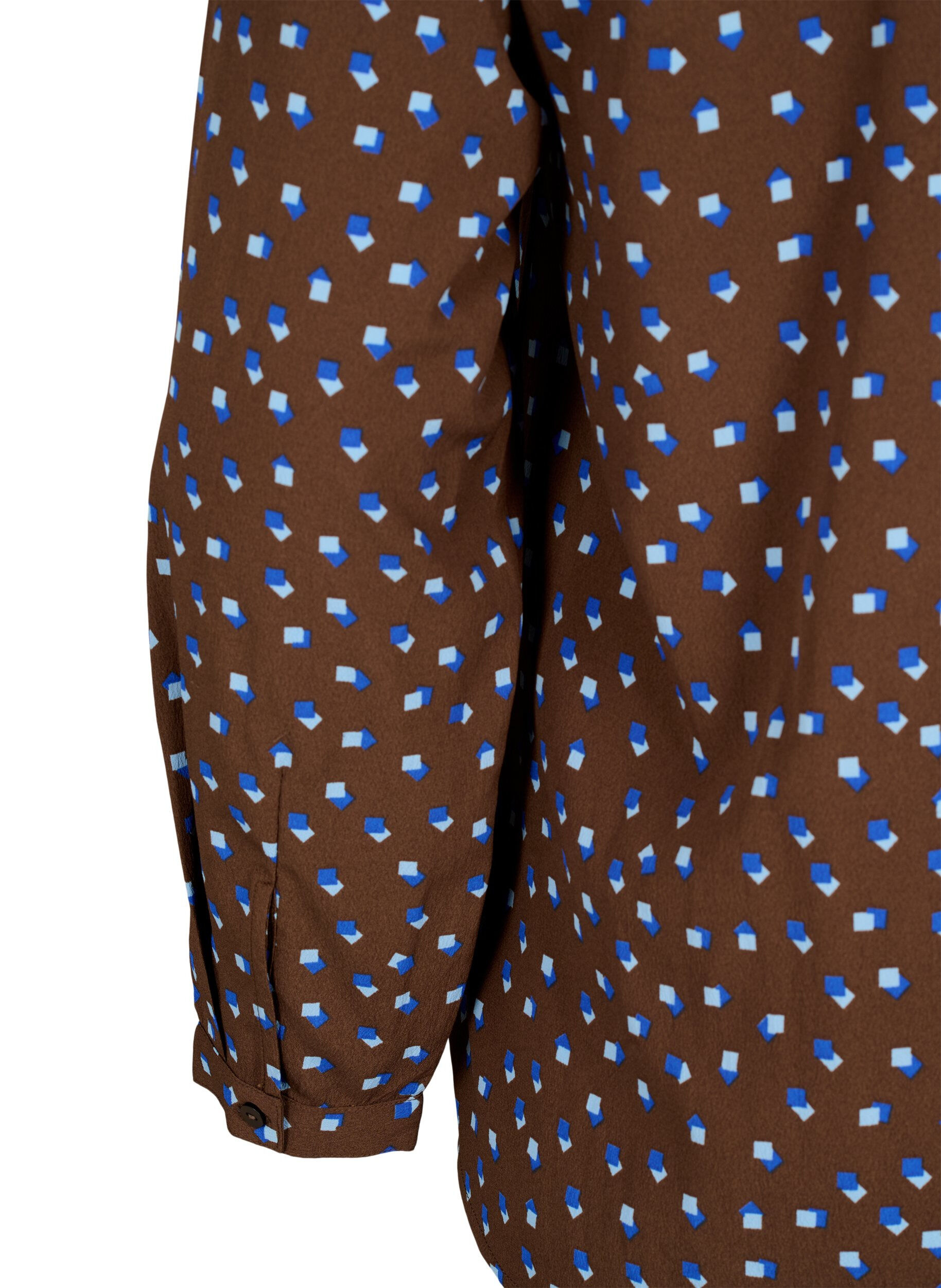 Zizzi Flash &ndash; bluzka z dlugim rekawem i nadrukiem, Chicory Coffee AOP, Packshot image number 3