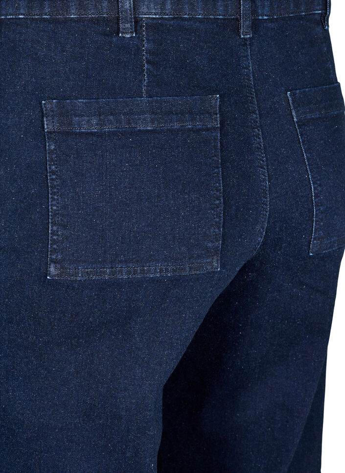  Jeansy z wysokim stanem i szerokimi nogawkami, Niebieskie, Packshot image number 3