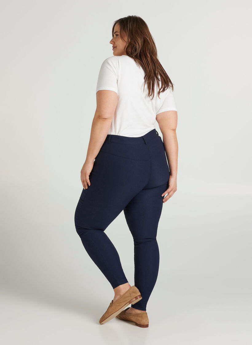 Dopasowane spodnie z suwakami, Night Sky, Model image number 1