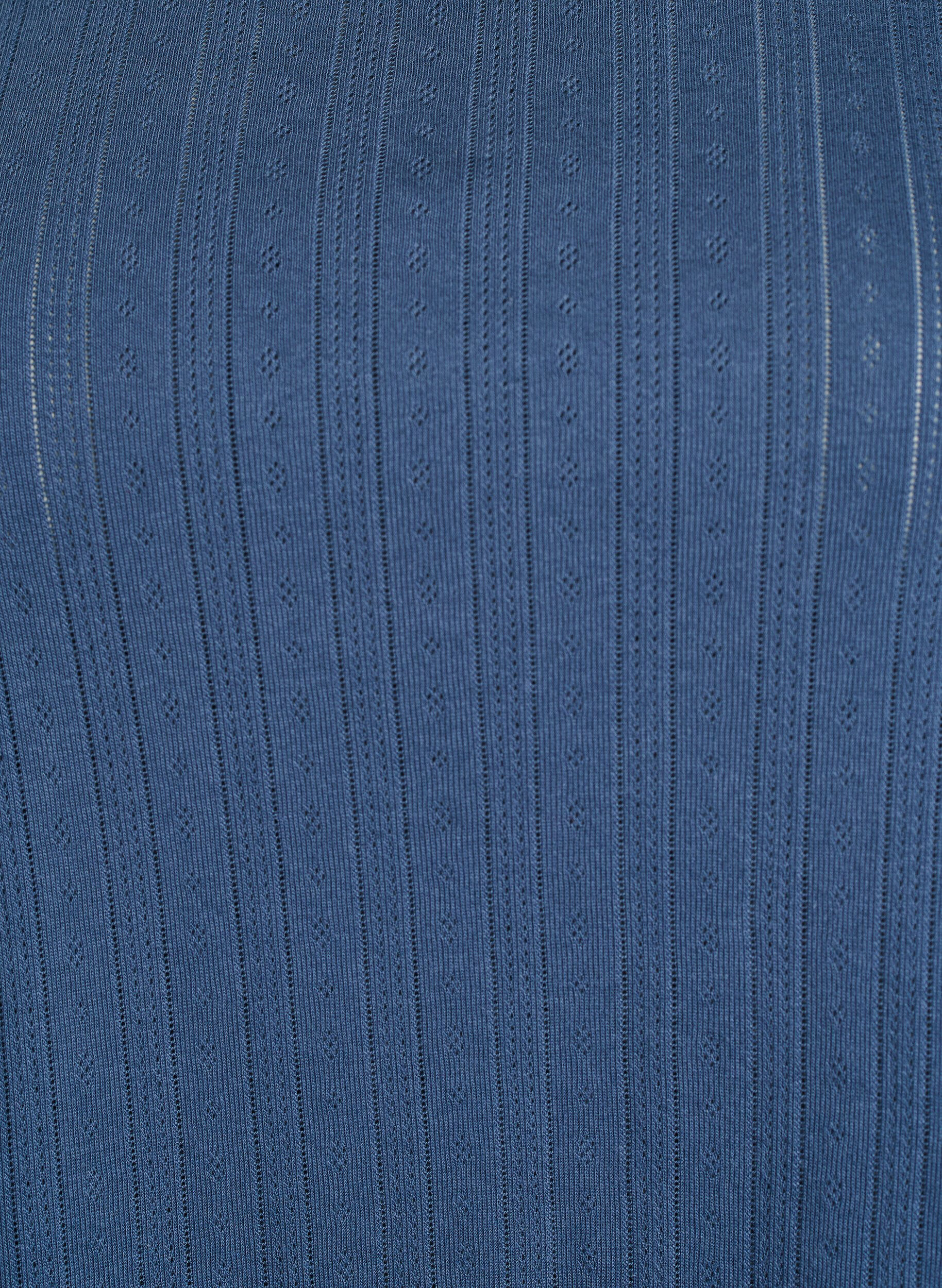 Zizzi Bawelna organiczna pizamowa bluzka z rekawami typu cap, Niebieskie, Packshot image number 2