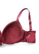 Biustonosz usztywniany z fiszbinami, koronka i tylem U, Czerwony, Packshot image number 3